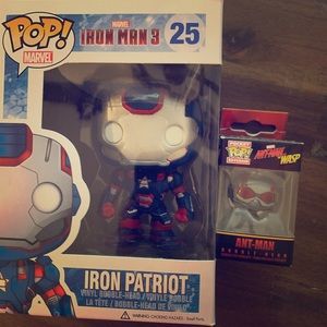 Iron Patriot and mini Ant man Funko Pop